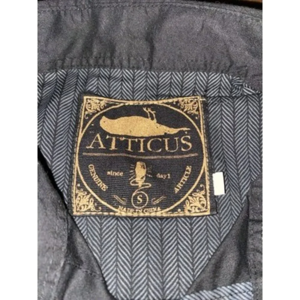 NWT Atticus Y2K Blink 182 Mens Black Dead Bird Button Front Shirt Small - Picture 5 of 5